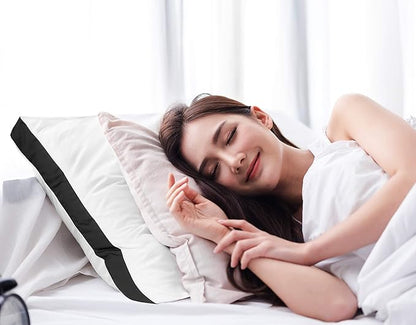 Utopia Bedding Bed Pillows for Sleeping Queen Size (Black), Set of 2, Soft & Fluffy Pillow with Down Alternative Filling, Cooling, Hotel Quality, Gusseted Pillow for Back, Stomach or Side Sleepers