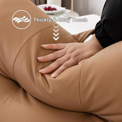 A Nice Night Faux Leather Reading Pillow for All Season,Wedge Bedrest Pillow Backrest with Arms Back Support for Sitting Up in Bed/Couch,Coral