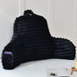 Yaoshuho Large Reading Pillow for Adults, Back Support Pillow for Sitting Up in Bed with Arms, Couch for Lounging Bedrest, Black