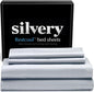 Silvery Restcool™ Silver Infused Bed Sheets Set - Award-Winning Self-Cooling Fabric for Hot Sleepers with Self-Cleaning Silvery Technology™ That Stays Fresh 3X Longer (Gray, California King)