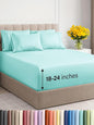 Extra Deep King Sheet Set - 6 Piece Breathable & Cooling Sheets - Hotel Luxury Bed Sheets Set - Easy & Secure Fit - Soft, Wrinkle Free & Comfy Sheets Set - Spa Blue Sheet Set with Extra Deep Pockets