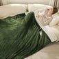 Electric Blanket Full Size Fast Heating- 72 x 84 Inch Heated Blanket Full with 6 Heat Settings, 10 Hours Timer Settings, Overheat Protection, Washable Heating Blanket for Bed Couch, Green