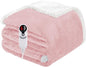 Electric Heated Blanket Full Size 72"x84", Soft Flannel with Overheat Protection, 6 Adjustable Heat Settings & 10-Hour Auto-Off Timer, Fast Heating for Winter Comfort, Pink