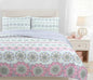 Cozy Line Home Fashions Whimsical Purple Lavender Pink Floral 100% Cotton Girls Reversible Quilt Bedding Set, Bedspread, Coverlet (Lilac Bloom, Twin - 2 Piece)