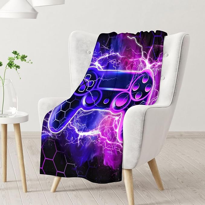Blankets for Boys - Gaming Blanket for Kids - 40" x 50" Flannel Throw Gifts Cool Stuff for Couch