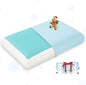 Cooling Pillow for Sleeping, Gel Memory Foam Pillow with Reversible Cover, Neck Support for Side, Back and Stomach Sleepers, Removable & Machine Washable Cover, Bed Pillows for Hot Sleepers, Blue