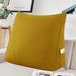 Triangular Reading Pillow Wedge Headboard Back Support Pillow for Sitting up in Bed Daybed Bolster Backrest Couch Sofa Corner Cushion Linen Yellow