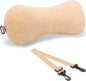 1 Pc Neck Pillow for Recliner Headrest Pillow Bone Shaped Chair Plush with Adjustable Strap Neck Support and Pain Relief Curve Head Cushion for Car Travel Airplane (Coffee)