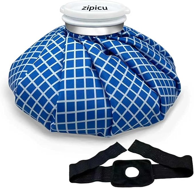 Ice Bags for Injuries, Classic No-Leak Elastic Breathable Ice Pack, Cold and Heat Treatment Ice Bag, Can Relieve Headaches, Migraines, Sports Injuries Swelling Pain, 9 Inch (2 Sets)