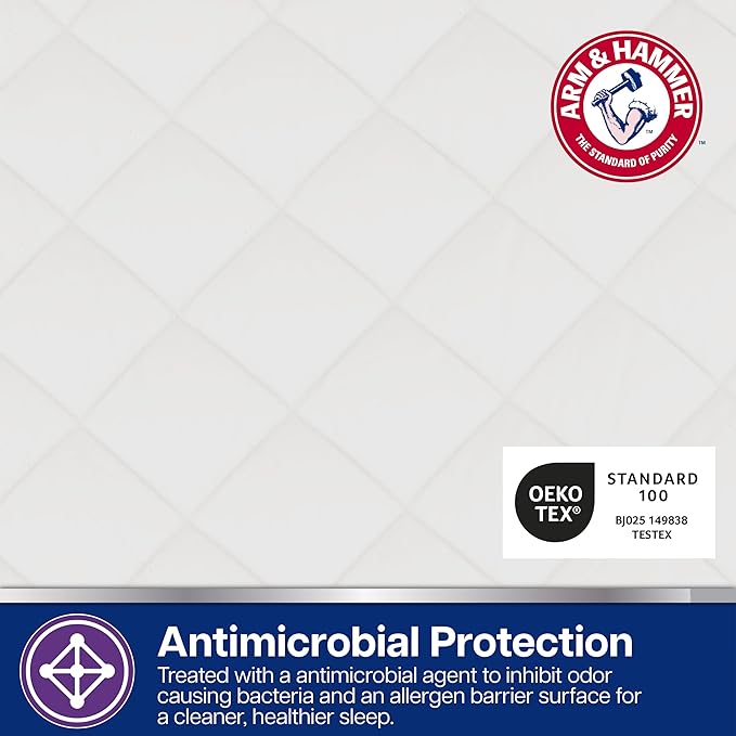 Arm & Hammer Supreme Loft Mattress Pad, Waterproof, Twin/Twin XL