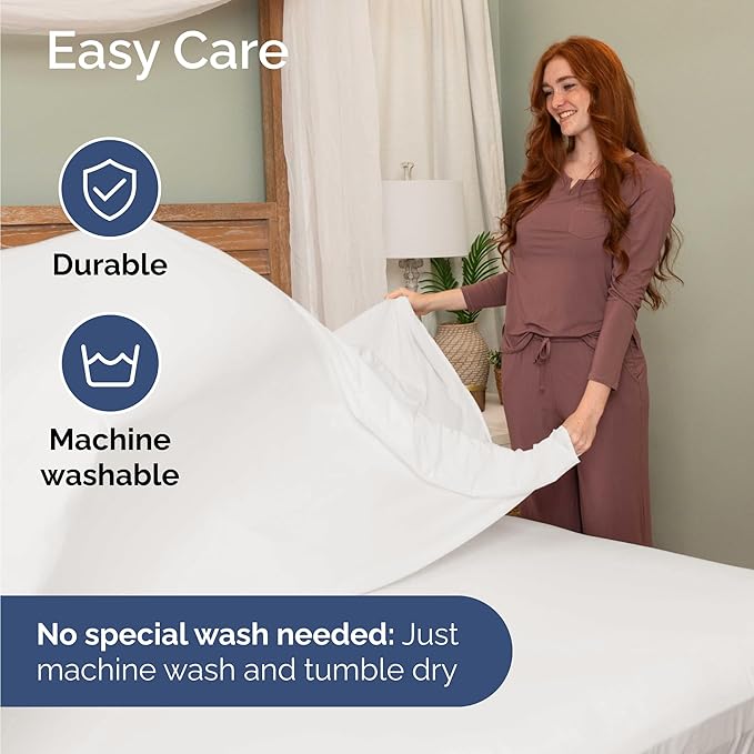 Twin 4 Piece Sheet Set - Comfy Breathable & Cooling - Ultra Soft Hotel Luxury Bedding Set w/ 8-16 Inch Deep Pockets - 1 Flat & 1 Fitted Sheet & 2 Pillowcases - Wrinkle Free & Easy Care - Antique White