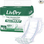 LivDry High Absorbency Pad Insert for Incontinence Briefs and Adult Diapers, Women and Men, Hyper 1600 (30 Count)