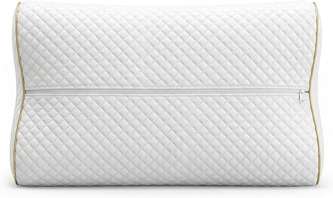 Royal Therapy Travel Memory Foam Pillow, Neck Pillow Bamboo Adjustable Side Sleeper Pillow (Travel 18 x 12 x 5)