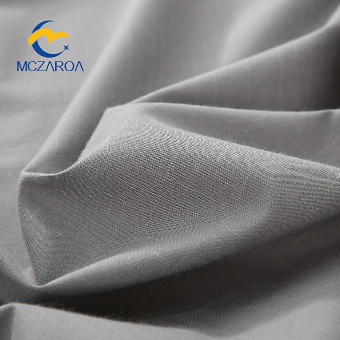 Grounding Sheets Queen, 12% Silver+88% Organic Cotton, Fitted Grounded Bed Sheet Deep Pocket for Improved Sleep & Wellness (Gray, Queen - 60"x80"x15")