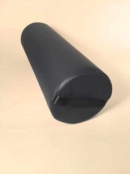 NRG Jumbo Full Round Massage Bolster - Extra Large Massage Table Pillow Cushion - Multi-Purpose Positioning Bolster with Carrying Strap - CFC Free Foam, NaturSoft Vinyl - 8 x 26 inches - Color: Agate