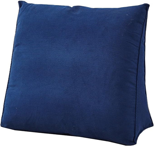 Single Triangle Bed Wedge Pillow for headboard Gap Triangular Reading Pillows for Sitting in Bed Adult Wedge headboard Pillow for College Dorm, Blue