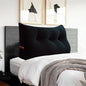 Headboard Pillow - 3 in 1 Large Bed Pillow as Wedge Reading Pillow, Large Couch Daybed Pillow or Positioning Support Backrest Back Cushion for Sitting in Bed Velvet Twin Black