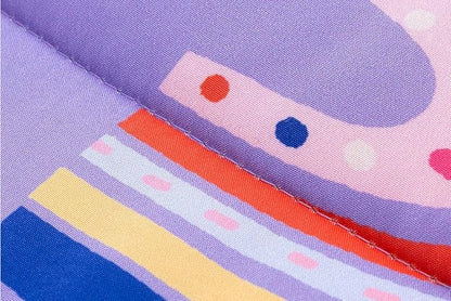 Holawakaka Kids Zipper Bedding Rainbow Comforter Set, Boys Girls Twin Size Bohemian Love Heart Stars Flowers Print Zippered Bed Sets, Child Boho Dorm Zip Bedding