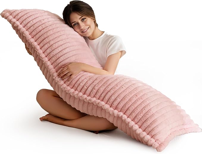 HIGOGOGO Memory Foam Body Pillow, Thickened Large Long Bed Pillow for Adults, Full Body Pillow with Removable Pillow Cover(20x54 Inch)