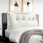 Headboard Wedge Pillow Large Reading Pillow Full Size Bed Rest Back Support Pillow for Sitting up in Bed Daybed Couch Backrest Cushion Velvet Off-White