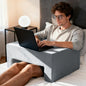 Reading Pillow for Gaming Lap Desk Pillow for Laptop Memory Foam Bed Desk for Reading Working Crocheting Gaming Arm Rest on Bed/Sofa/Floor/Couch/Car(Grey)