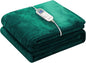 Wapaneus Heated Blanket Electric Blanket 62" x 84" Twin Size with 10 Heating Levels and 12 Hours time Settings, Flannel Fast-Heating Electric Blanket, ETL Listed, Machine Washable, Vintage Green
