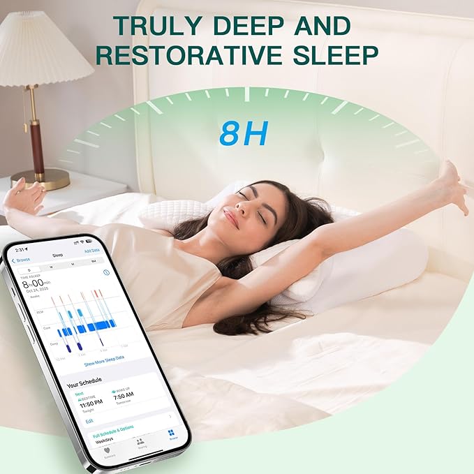 Memory Foam Cervical Pillow, 2-in-1 Ergonomic Neck Support Pillow with Armrest & Ear Hole, Contour Orthopedic Bed Pillow for Pain Relief, Adjustable Height for Side, Back & Stomach Sleepers