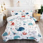 Kids Turtle Comforter Set Full Beach Theme Dolphin Starfish Seaweed Bedding Set Sea Animal Octopus Reptile Bed Set with 2 Pillowcases for Boys Girls Room Decor