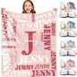 Personalized Blankets for Teen Boys Girls - Printed in USA Custom Blanket with Kid Names Reversible Plush Ultra-Soft Sherpa Fleece Monogrammed Baby Throw Blankets Customized Birthday Gifts for Adults