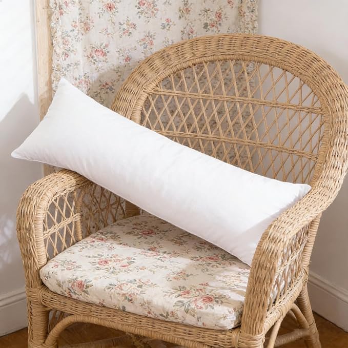 Full Body Pillow, 60X180CM Long Pillow for Sleeping, Large Body Pillow Insert for Adults for Side Sleepers,White