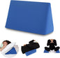 Small Wedge Pillow, Wedge Pillow for Bed Sores, Positioning Pillow, Positioning Wedge, Mini Pillow for Laptop and Yoga, Small Foam Wedge for Chair (1 Unit, Blue)