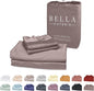 Bella Coterie Luxury Bamboo Viscose 34” Split Top King Size Sheet Set | 1 Fitted Sheet for Sleep Number & Adjustable Beds | 100% Organically Grown | Cooling & Soft | 18” Deep Pocket [Mocha]