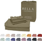 Bella Coterie Luxury Bamboo Viscose Twin XL Size Sheet Set | 100% Organically Grown | Ultra Soft | Cooling for Hot Sleepers | 18" Deep Pocket [Olive]