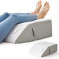 Leg Pillow Elevation Blood Circulation, Leg Elevation Pillows for After Surgery, Swelling, Leg Elevating Pillows with Cover and Handle, Leg Pillow for Pain Relief, 23.6×16.8×8 Inch, White/Grey