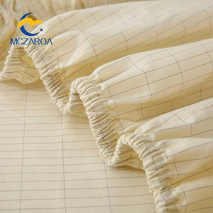 Grounding Sheets Queen, 12% Silver+88% Organic Cotton, Fitted Grounded Bed Sheet Deep Pocket for Improved Sleep & Wellness (White, Queen - 60"x80"x15")