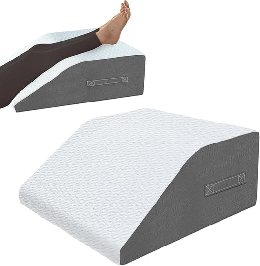 6" Leg Elevation Pillows Memory Foam Leg Support Bed Wedge Pillow Leg Elevated for Sleeping, Leg Pillows Good for Back& Knee& Hip& Ankles