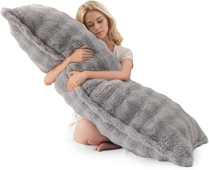 HIGOGOGO Memory Foam Body Pillow, Extra-Long Bed Pillow for Adults, Thickened Full Body Pillow with Removable Pillow Cover(20x54 Inch)