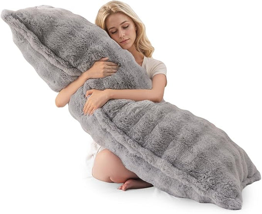 HIGOGOGO Memory Foam Body Pillow, Extra-Long Bed Pillow for Adults, Thickened Full Body Pillow with Removable Pillow Cover(20x54 Inch)