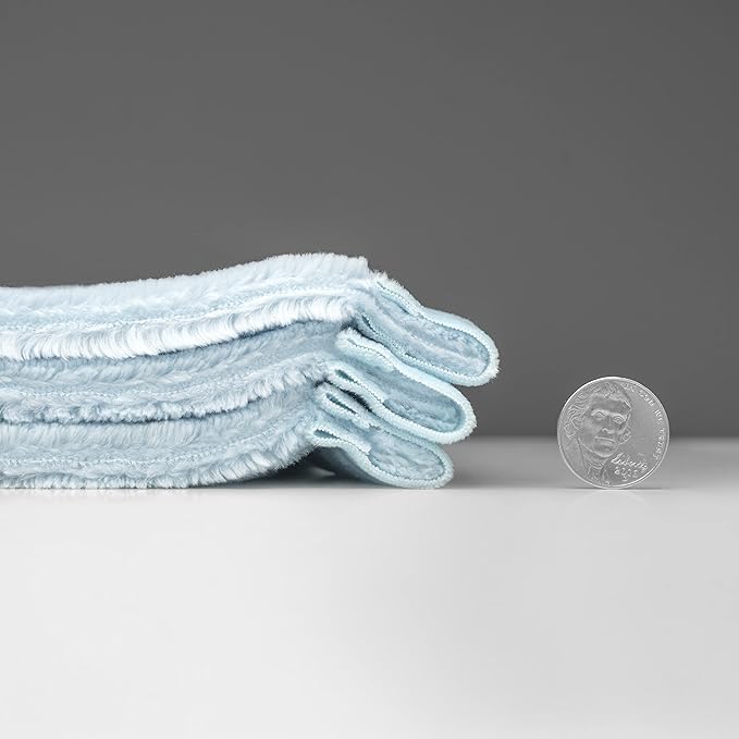 Mellowdy Extra Thick Hearty Plush Flannel Blanket (Light Blue, 108x90) - 500GSM King Size Warm Blanket for Winter, Fall | Soft, Fluffy, Cuddly, Perfect for Bed, Oversized Throw for Couch, Sofa