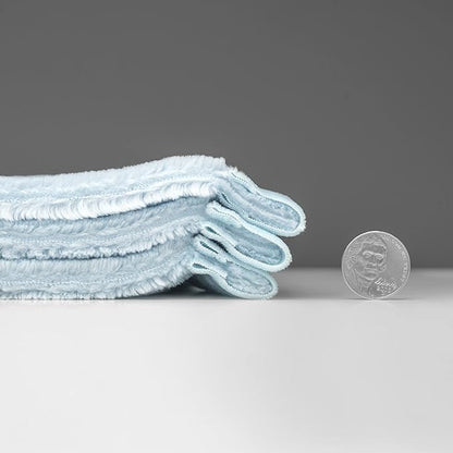 Mellowdy Extra Thick Hearty Plush Flannel Blanket (Light Blue, 108x90) - 500GSM King Size Warm Blanket for Winter, Fall | Soft, Fluffy, Cuddly, Perfect for Bed, Oversized Throw for Couch, Sofa