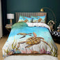 CVHOUSE Sea Turtle Bedding Full Size,Ocean Sea Turtle Bedding Set for Kids Teens,Beach Tutle Comforter Cover Set Soft,1 Duvet Cover 2 Pillowcases 3 Piece,Ocean Decor, Full 79'x89'