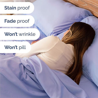 Split King Sheets Set 7 Piece - Includes 4 Pillowcases - Bed Sheets Split King - Soft Hotel Luxury Bedding - Cooling, Comfy & Breathable - 1 Flat & 2 Fitted & 4 Pillowcases w/ Deep Pockets - Lavender