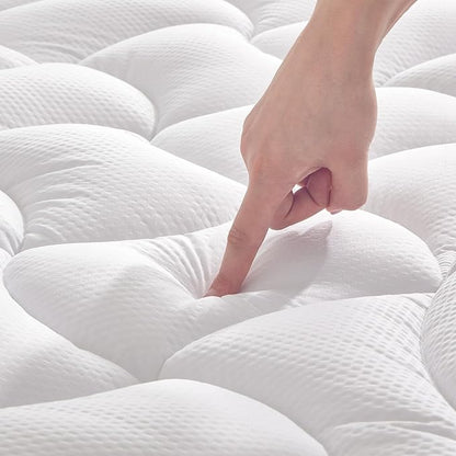 SLEEP ZONE Twin XL Waterproof Mattress Pad for College Dorm Room, Thick Mattress Pad, Breathable and Noiseless (White, Twin XL)