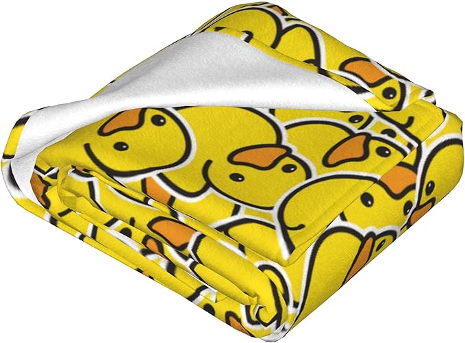 Cartoon Funny Duck Blanket Flannel Fleece Throw Blanket Durable Couch Blankets Home Decor for Bed and Sofa Super Soft Warm Blankets for All Season 50x40 inch