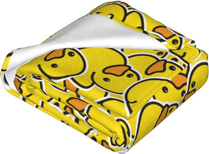 Cartoon Funny Duck Blanket Flannel Fleece Throw Blanket Durable Couch Blankets Home Decor for Bed and Sofa Super Soft Warm Blankets for All Season 50x40 inch
