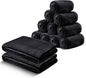 IR Imperial Rooms Fleece Blanket 12 Pack Twin Size 60 x 80 Inches - Super Soft Fluffy Throw Blanket for Sofa and Bed - Warm and Cozy Lightweight 400 GSM Microfiber Bed Throws Blankets (Twin, Black)
