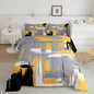 Abstract Bedding Set Kids Modern Abstract Art Comforter Set Yellow Grey Black Comforter for Boys Room Decor Lightweight Retro Duvet Set Toddler Size with 1 Pillow Case