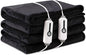 Electric Heated Blanket 84" x 90" Queen Size with Dual Control Warm Flannel Heated Blanket with 4 Heating Levels & 10 Hours Auto-Off, Fast Heating, Machine Washable, for Bedding - Dark Grey