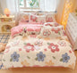 Twin Bedding Sets, Pink Duvet Cover Set, Ultra Soft Fluffy Comforter Covers Kawaii Cute Bedding Sets for Girl Kids (Flower, Twin)