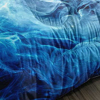 Soccer Print Themed Comforter 3Pcs Twin Gaming Sport Soccer Bedding Set for Kid Teen Girl Boy Adult Balls Sports Games Ice and Fire Football Quilt Room Decor with 1 Comforter and 2 Pillowcases